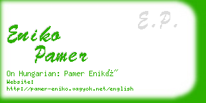 eniko pamer business card